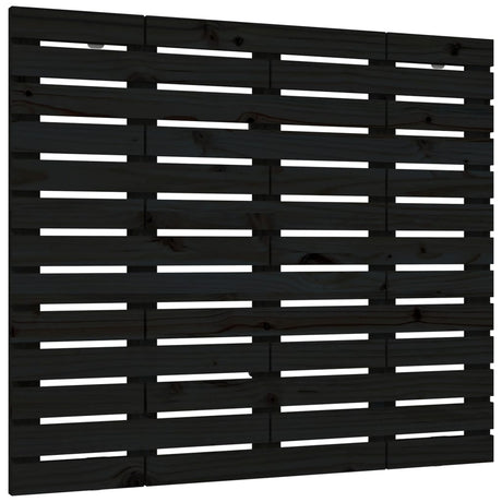 Vidaxl hoofdbord wandmontage 106x3x91,5 cm massief grenenhout zwart