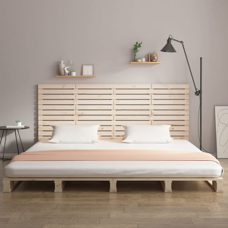 Vidaxl hoofdbord wandmontage 206x3x91,5 cm massief grenenhout