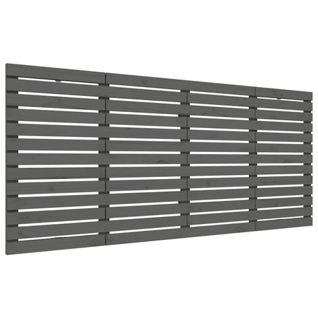 Vidaxl hoofdbord wandmontage 206x3x91,5 cm massief grenenhout grijs