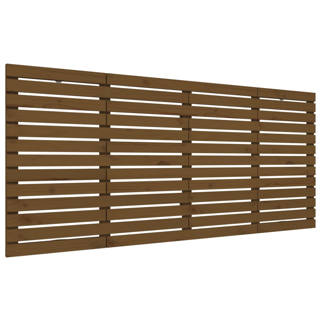Vidaxl hoofdbord wandmontage 206x3x91,5 cm grenenhout honingbruin