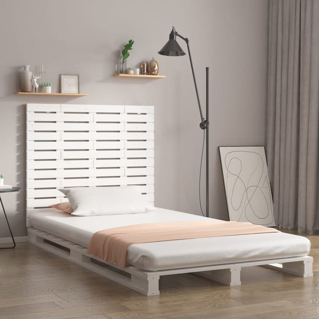 Vidaxl hoofdbord wandmontage 96x3x91,5 cm massief grenenhout wit