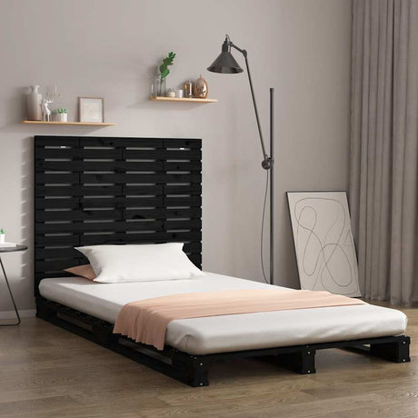 Vidaxl hoofdbord wandmontage 96x3x91,5 cm massief grenenhout zwart