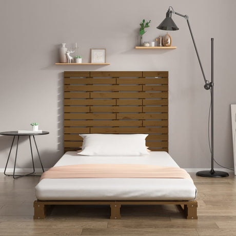 Vidaxl hoofdbord wandmontage 146x3x91,5 cm grenenhout honingbruin