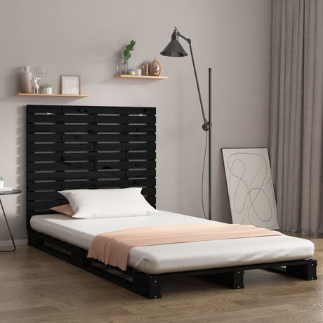 Vidaxl hoofdbord wandmontage 146x3x91,5 cm massief grenenhout zwart