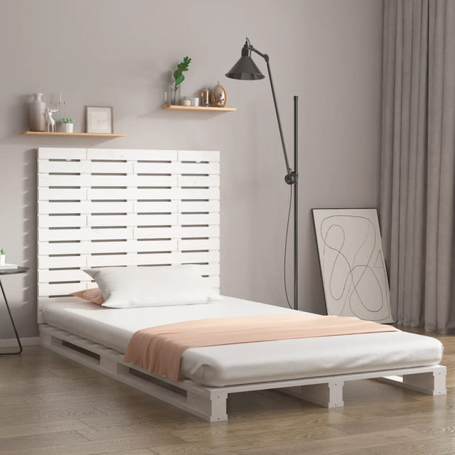 Vidaxl hoofdbord wandmontage 81x3x91,5 cm massief grenenhout wit