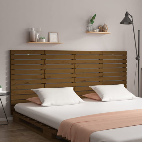 Vidaxl hoofdbord wandmontage 166x3x91,5 cm grenenhout honingbruin