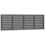 Vidaxl hoofdbord wandmontage 206x3x63 cm massief grenenhout grijs