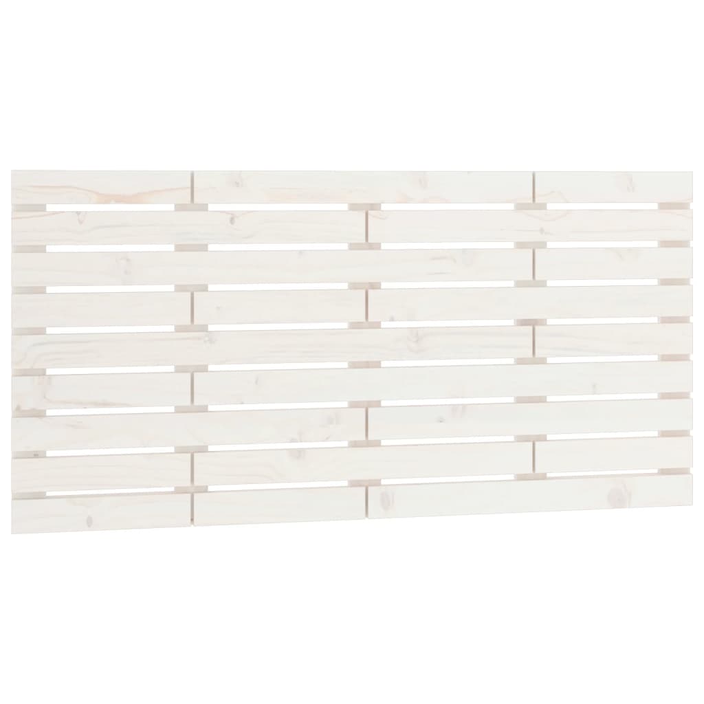 Vidaxl hoofdbord wandmontage 126x3x63 cm massief grenenhout wit
