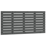 Vidaxl hoofdbord wandmontage 126x3x63 cm massief grenenhout grijs