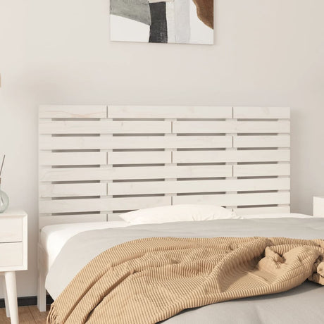 Vidaxl hoofdbord wandmontage 146x3x63 cm massief grenenhout wit