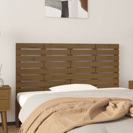 Vidaxl hoofdbord wandmontage 146x3x63 cm grenenhout honingbruin