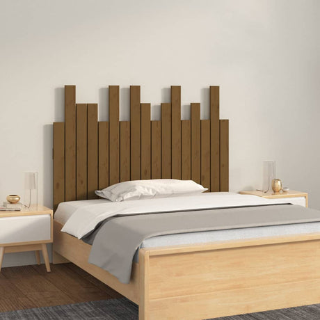 Vidaxl hoofdbord wandmontage 108x3x80 cm grenenhout honingbruin