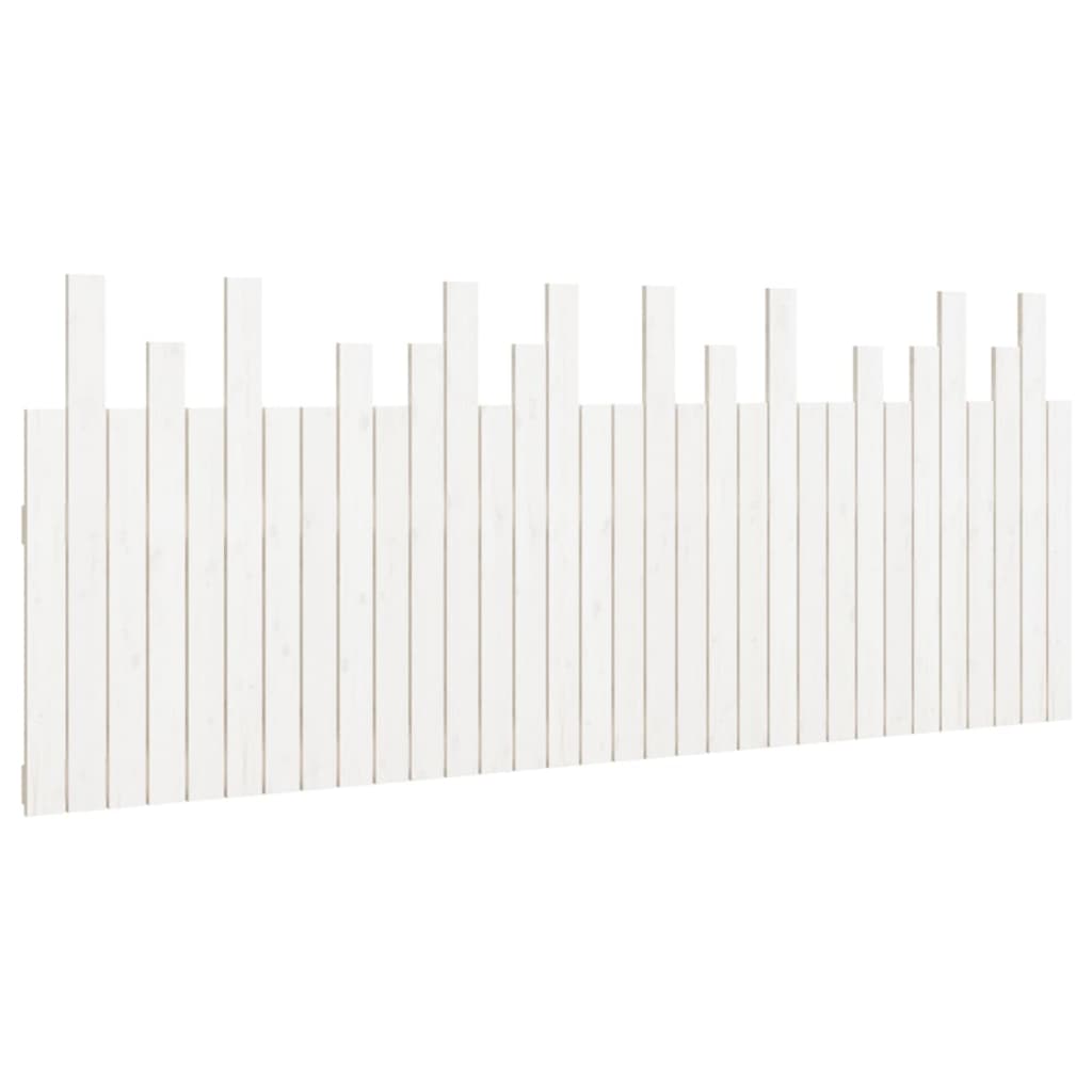 Vidaxl hoofdbord wandmontage 204x3x80 cm massief grenenhout wit