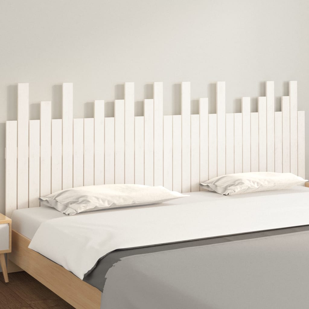 Vidaxl hoofdbord wandmontage 204x3x80 cm massief grenenhout wit