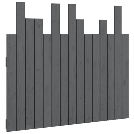 Vidaxl hoofdbord wandmontage 95,5x3x80 cm massief grenenhout grijs