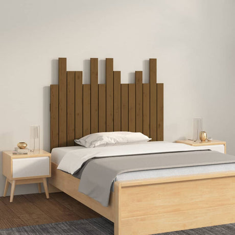 Vidaxl hoofdbord wandmontage 95,5x3x80 cm grenenhout honingbruin