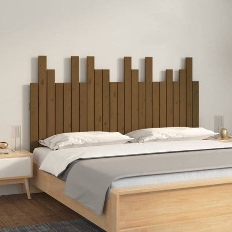 Vidaxl hoofdbord wandmontage 146,5x3x80 cm grenenhout honingbruin
