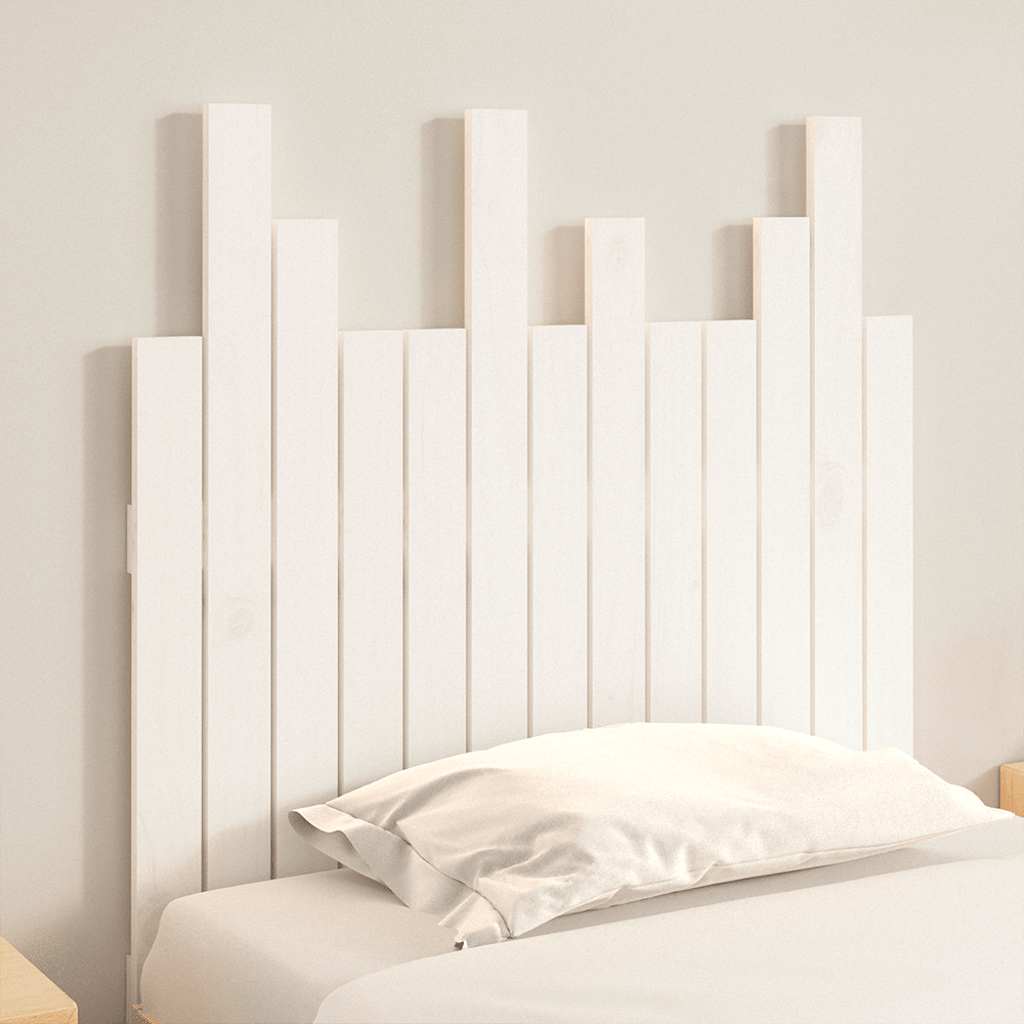 Vidaxl hoofdbord wandmontage 82,5x3x80 cm massief grenenhout wit