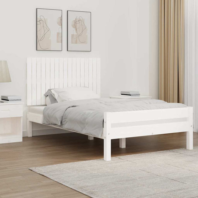 Vidaxl wandhoofdbord 108x3x60 cm massief grenenhout wit