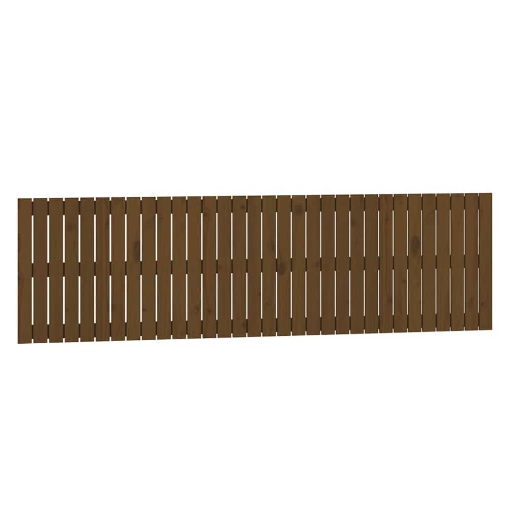 Vidaxl wandhoofdbord 204x3x60 cm massief grenenhout honingbruin