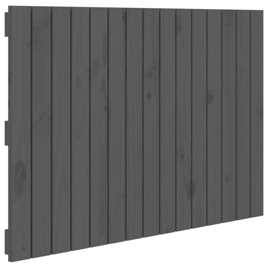Vidaxl wandhoofdbord 95,5x3x60 cm massief grenenhout grijs