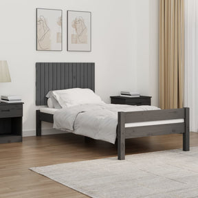 Vidaxl wandhoofdbord 95,5x3x60 cm massief grenenhout grijs