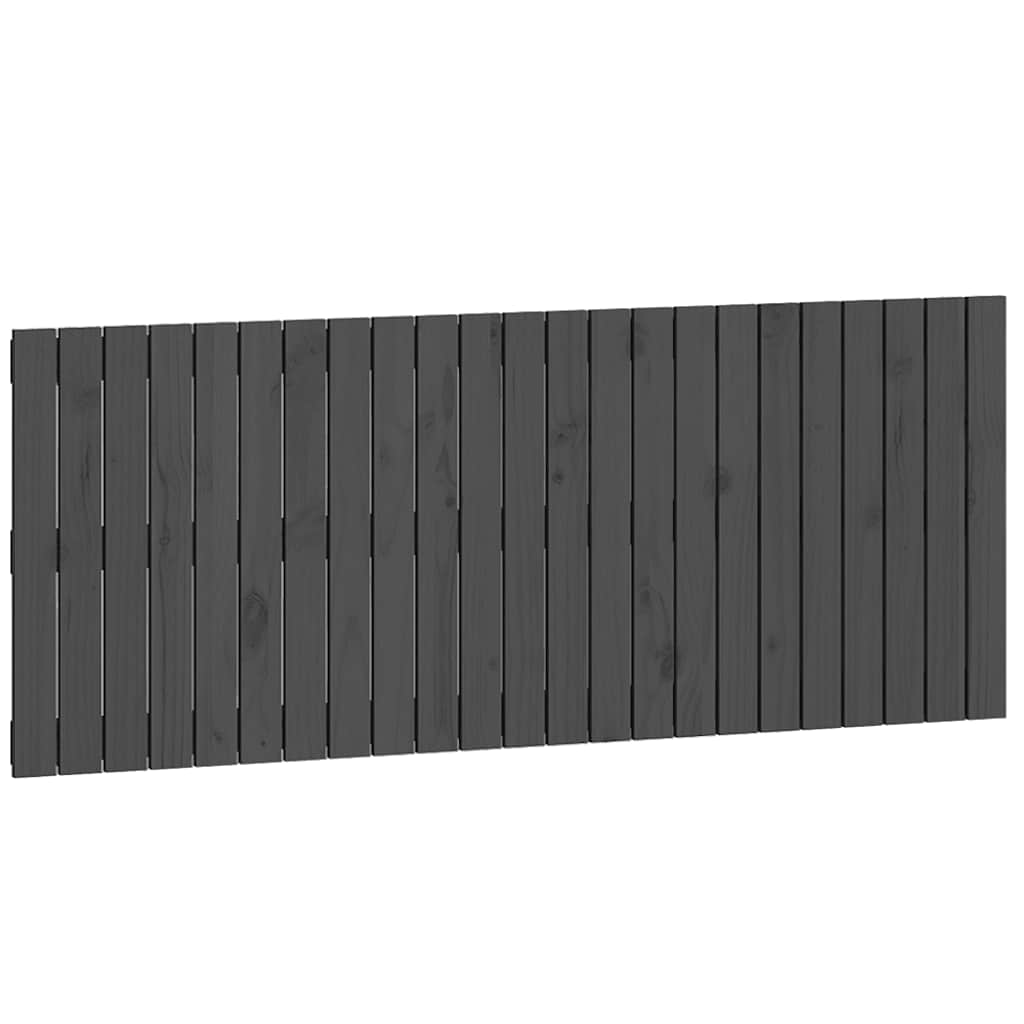 Vidaxl wandhoofdbord 147x3x60 cm massief grenenhout grijs