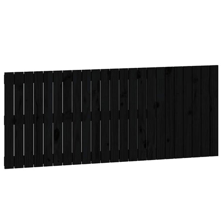 Vidaxl wandhoofdbord 147x3x60 cm massief grenenhout zwart
