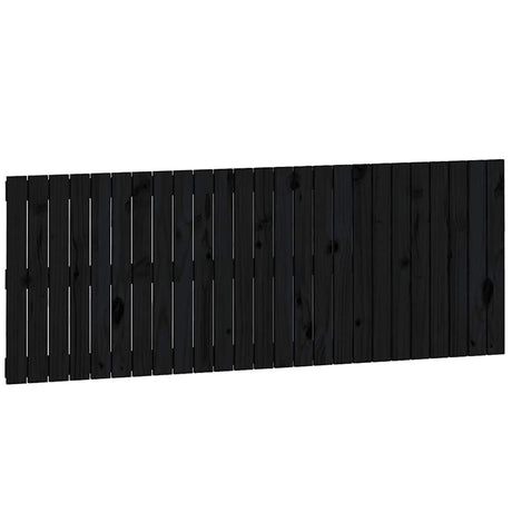 Vidaxl wandhoofdbord 159,5x3x60 cm massief grenenhout zwart