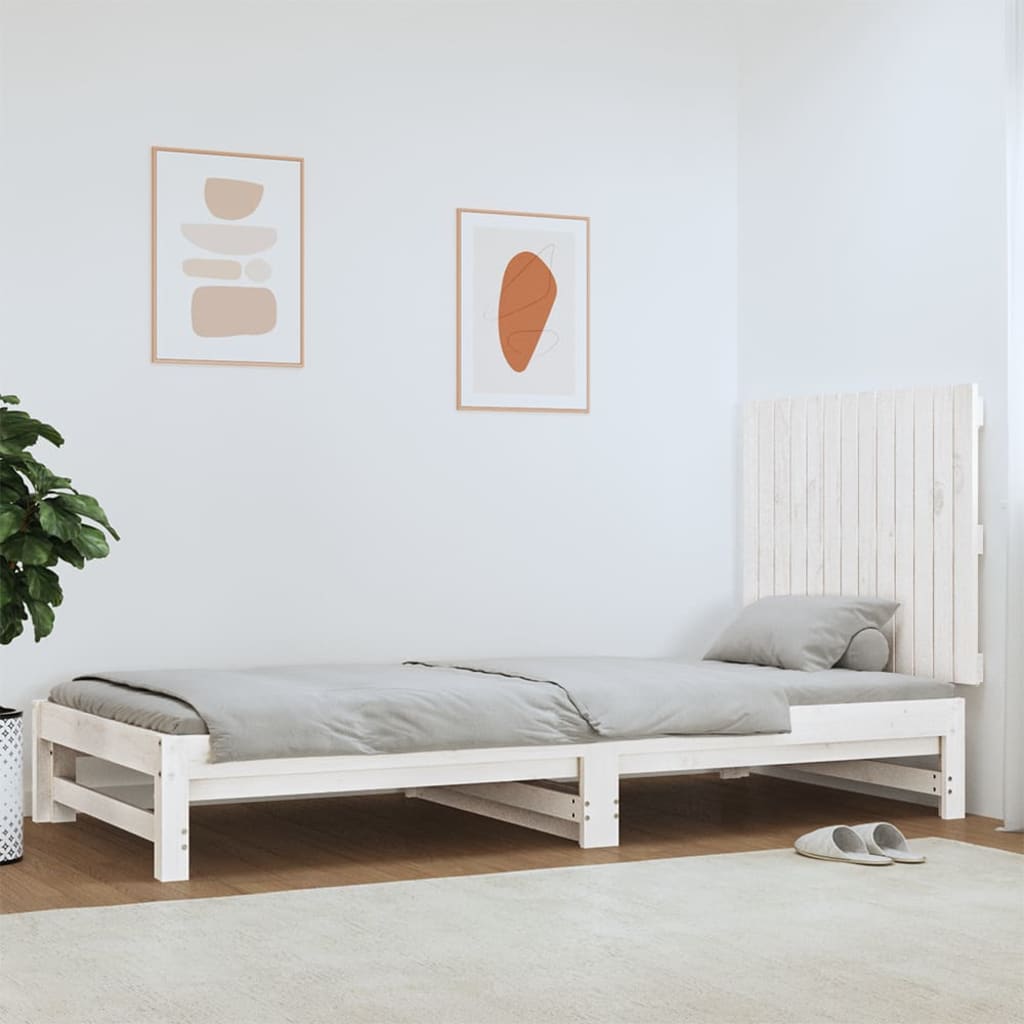 Vidaxl wandhoofdbord 82,5x3x60 cm massief grenenhout wit