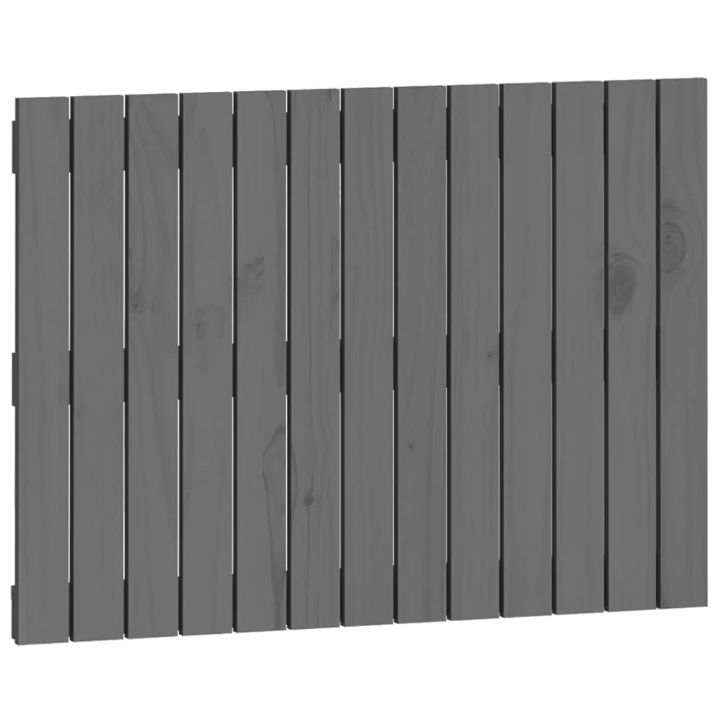 Vidaxl wandhoofdbord 82,5x3x60 cm massief grenenhout grijs