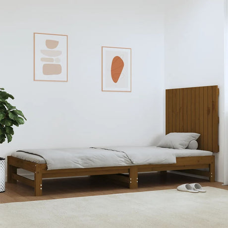 Vidaxl wandhoofdbord 82,5x3x60 cm massief grenenhout honingbruin