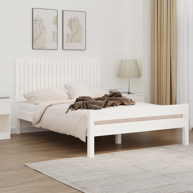 Vidaxl wandhoofdbord 140x3x60 cm massief grenenhout wit