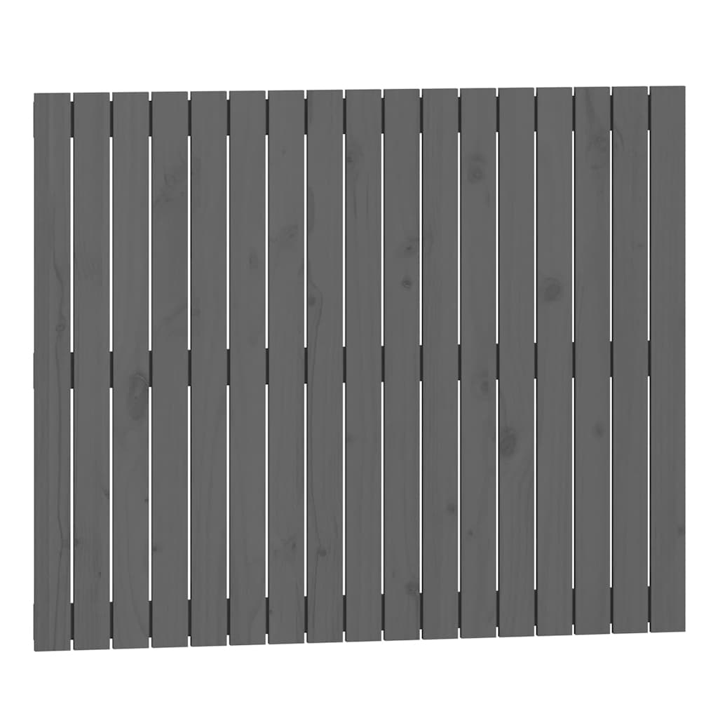 Vidaxl wandhoofdbord 108x3x90 cm massief grenenhout grijs