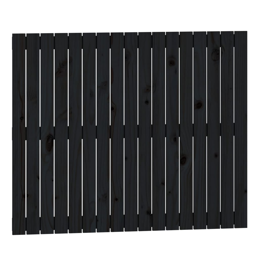 Vidaxl wandhoofdbord 108x3x90 cm massief grenenhout zwart