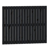 Vidaxl wandhoofdbord 108x3x90 cm massief grenenhout zwart