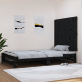 Vidaxl wandhoofdbord 108x3x90 cm massief grenenhout zwart