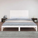 Vidaxl wandhoofdbord 204x3x90 cm massief grenenhout wit