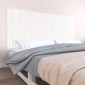 Vidaxl wandhoofdbord 204x3x90 cm massief grenenhout wit