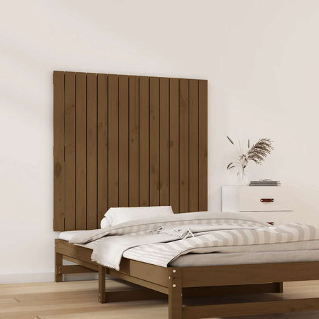 Vidaxl wandhoofdbord 95,5x3x90 cm massief grenenhout honingbruin