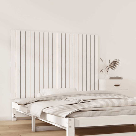 Vidaxl wandhoofdbord 127,5x3x90 cm massief grenenhout wit