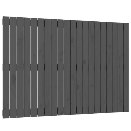 Vidaxl wandhoofdbord 127,5x3x90 cm massief grenenhout grijs