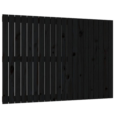 Vidaxl wandhoofdbord 127,5x3x90 cm massief grenenhout zwart