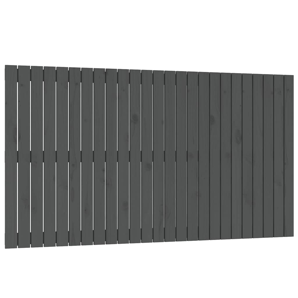 Vidaxl wandhoofdbord 159,5x3x90 cm massief grenenhout grijs