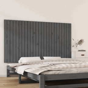 Vidaxl wandhoofdbord 159,5x3x90 cm massief grenenhout grijs