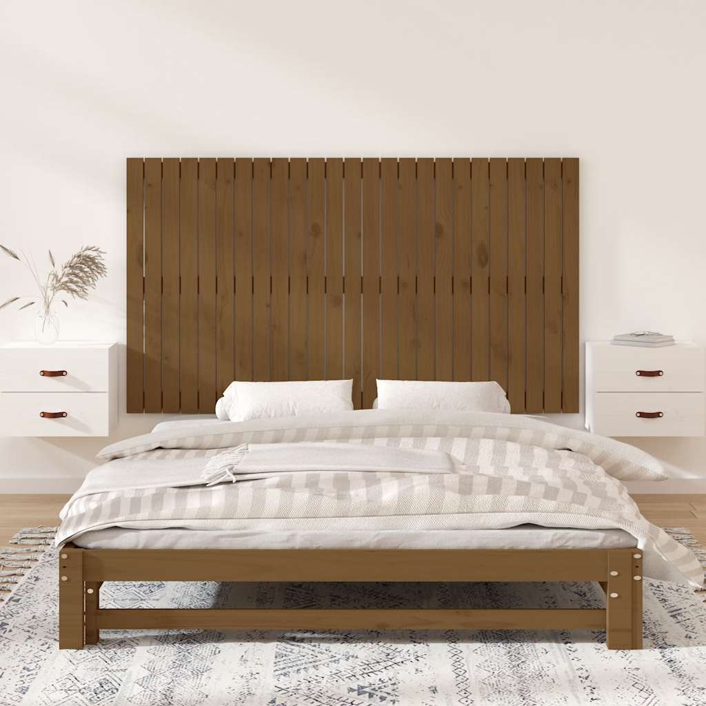 Vidaxl wandhoofdbord 159,5x3x90 cm massief grenenhout honingbruin