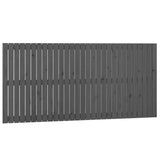 Vidaxl wandhoofdbord 185x3x90 cm massief grenenhout grijs