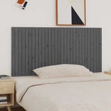 Vidaxl wandhoofdbord 185x3x90 cm massief grenenhout grijs