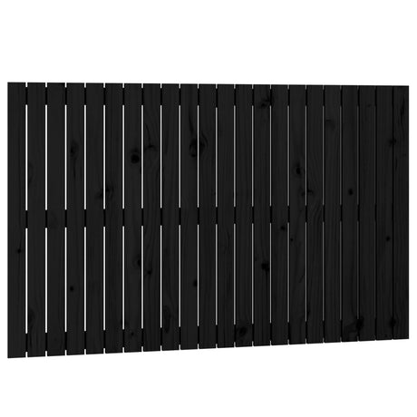 Vidaxl wandhoofdbord 140x3x90 cm massief grenenhout zwart