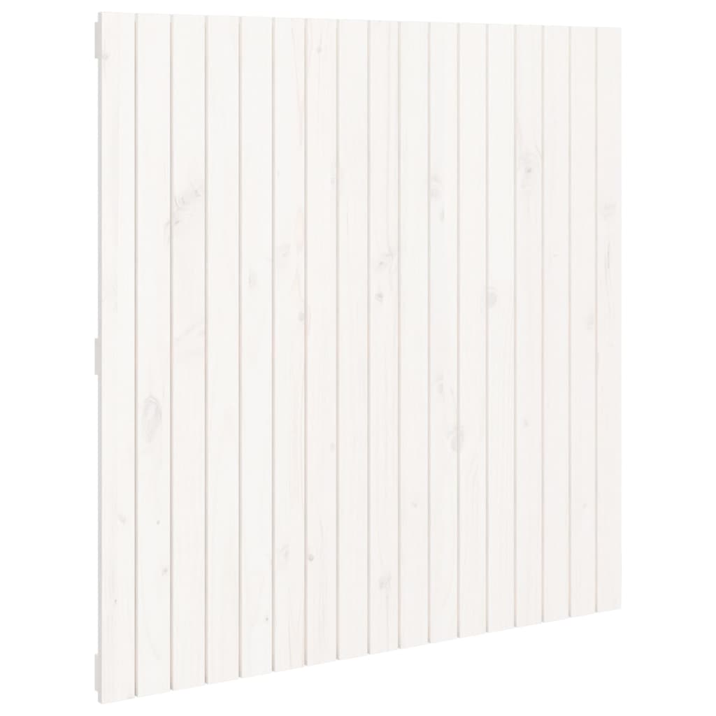 Vidaxl wandhoofdbord 108x3x110 cm massief grenenhout wit